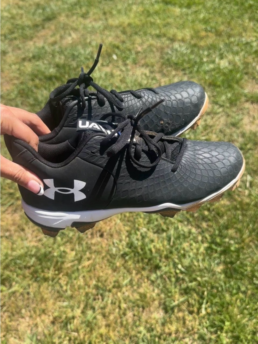 Under Armour Black and White Softball Cleats